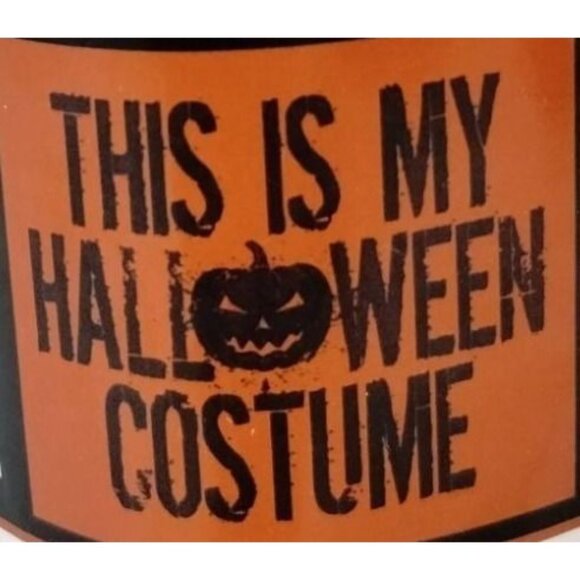 Unisex Adult Medium This is My Halloween Costume Orange TShirt New - Picture 1 of 3